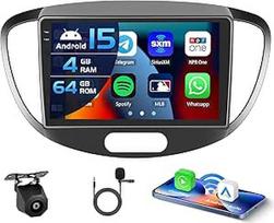 4+64G automobilinis radijas Hyundai i10 2007-2013 Android 15 su 9 colių vidiniu ekranu Palaiko belaidį Carplay ir Android Car Mirror Link radiją FM/RDS GPS WiFi BT SWC