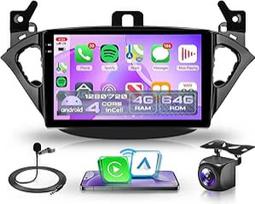 4G + 64G belaidis "Carplay Android" automobilinis radijas "Opel Corsa E 2015-2019/Opel Adam 2013-2016" 9 colių "Incell" jutiklinio ekrano automobilinis radijas su "Android" automobiline GPS navigacija WiFi Bluetooth FM/RDS/EQ/USB/SWC