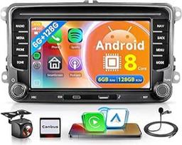 6G + 128G 8 branduolių Android automobilinis radijas VW Golf 5 6 Passat Polo Tiguan Touran Caddy Skoda Seat 7 colių automobilinis radijas Belaidis Carplay Android automobilinė GPS navigacija WiFi Mirror Link Bluetooth FM/RDS/DSP