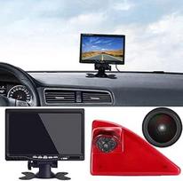 7 colių LCD monitorius + 3-ioji stabdžių šviesos kamera Stabdžių šviesos atbulinės eigos kamera 720P Parkavimo pagalba Vandeniui atspari 170 laipsnių parkavimo kameros atbulinės eigos sistema, skirta "Opel/Vauxhall Movano/Renault Master