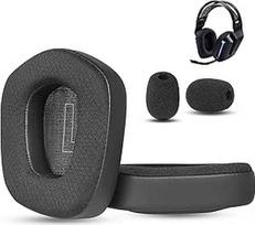 G733 HTINDUSTRY pakaitiniai ausų įdėklai "Logitech G733", "G535", "G335" ausinėms Pakaitiniai ausų įdėklai su kvėpuojančiu audiniu ir vėsinančiu gelio sluoksniu