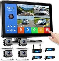 Hodozzy 4 galinio vaizdo kameros 10,1 colio jutiklinio ekrano monitorius 4 padalyti ekranai 360° DVR Aklosios zonos asistentas Parkavimo asistentas Priekinė galinė kairės ir dešinės pusės galinio vaizdo kamera su kabelinėmis kameromis automobiliui / sunkv