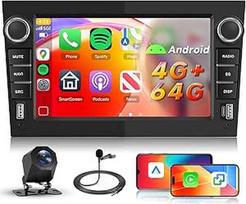 Hodozzy Carplay automobilinis radijas "Opel Astra Meriva Zafira" su USB USB-C, 7 colių "Opel" automobilinis radijas "Bluetooth" su "Android Car/EQ/GPS/WiFi/FM/RDS/SWC + atbulinės eigos kamera, juodas