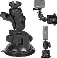 HSU "GoPro" laikiklis su siurbtuku, "Insta360" kameros automobilinis laikiklis, kameros laikiklis, puikiai tinkantis automobilio langui ir langui
