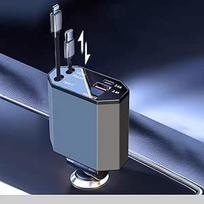 Ištraukiamas cigarečių žiebtuvėlis USB C, 4-in-1, 100 W Max, PD33 W USB adapteris automobiliui, automobilio įkroviklis, stovyklavimo reikmenys, "iPhone 16 Pro Max/15/Galaxy", Tėvo dienos dovanos vyrams