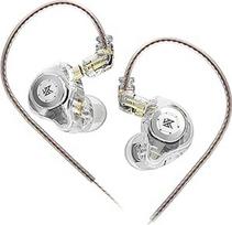 keephifi KZ EDX Pro In-Ear Monitor ausinės Laidinės KZ IEM ausinės Dual DD HiFi Stereo Sound Stage ausinės Laidinės žaidimų ausinės muzikantams dainininkams audiofilams (baltos spalvos, be mikro)