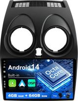 SXAUTO Android 12 IPS automobilinis radijas Nissan Qashqai J10 (2006-2015) - Integruotas Carplay/Android Car/DSP - LED kamera + MIC - 4G + 64G - DAB 360-CAM vairo valdymas Fast Boot WiFi AHD - 2 DIN 9