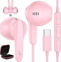 USB C ausinės iPhone 15 Pro 5G Samsung Galaxy A55 A35 A54 A34, magnetinės ausinės į ausis su kabeliu Mikrofonas C tipo ausinės USB C jungtis Pixel 8 Pro Google 7 7a 6 Xiaomi 14 13T 12