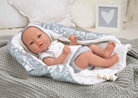 Reborn lėlytė su blizgiu pleduku berniukas 38 cm