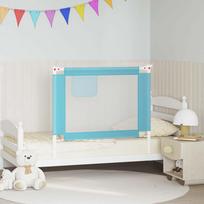 Apsauginis turėklas vaiko lovai mėlynas 100x25cm audinys