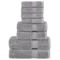 Rankšluosčių rinkinys SOLUND 8vnt pilki 600g/m²