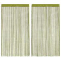 Virvelinės užuolaidos 2vnt 100x250cm žalios spalvos