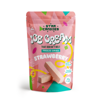 STAR CANDIES džiovinti šaltyje braškiniai ledai 50 g