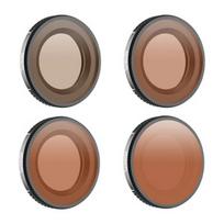 4 filtrų komplektas Sunnylife ND8/PL + ND16/PL + ND32/PL + ND64/PL Osmo Nano