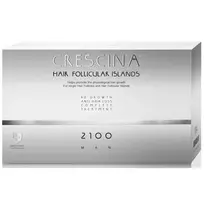 Labo, Crescina Follicular Islands 2100, For Growth Stimulation, Ampoules Treatment Serum, For Scalp, For Men, 10 +10 pcs