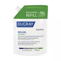 Ducray, Kelual Squanorm, Hair Treatment Shampoo, Anti-Dandruff, For Scalp With Oily Dandruf, Refill, 400 ml