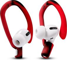 "WC HookZ" - patentuoti patobulinti "AirPods Pro 1, 2" ir "AirPods 1, 2 ir 3" ausinių dirželiai - pakuotėje yra dviejų dydžių poros, pagamintos "Wicked Cushions" | Lava Red