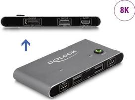 DeLOCK 11487 Tastatur/Video/Maus (KVM)-Switch Anthrazit (11487)
