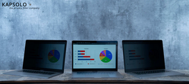 KAPSOLO 2-wege Blickschutzfilter / Blickschutzfolie abnehmbar für MacBook Air 13 M2 (2022), M3 (2024) edge to edge (KAP12962)