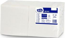 Servetėlės Big-pack, 24x24cm, 400vnt, baltos spalvos