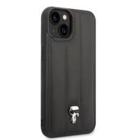 Karl Lagerfeld Quilted Puffy Ikonik Logo Case skirtas iPhone 14, juodas