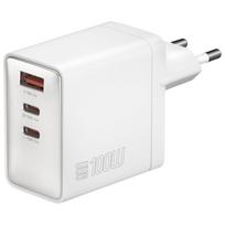 4smarts 100W GaN Pocket Charger 2xUSB-C + USB-A, white