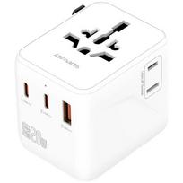 4smarts 20W GaN Nomad Travel Adapter, 2xUSB-C + 1xA