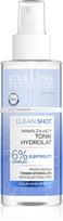Eveline Cosmetics Clean Shot Toner-hydrolate 6% elektrolity complex, drėkinamasis veido tonikas, 150ml