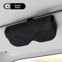 Automobilių akinių dėžutė Nešiojami automobiliniai akinių nuo saulės laikikliai vairavimo akinių laikiklyje Akinių dėklas saulės skydelis automobilio lęšių laikiklis 1PCS juoda