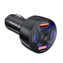 Auto įkroviklis Wozinsky WLS-04 60W 2xUSB-C 2xUSB-A