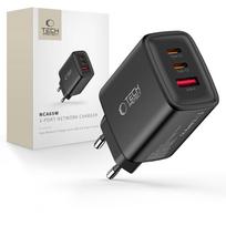 Mob.telefono tinklo įkroviklis Tech-Protect NCA65W-GAN 3-Port 65W Black