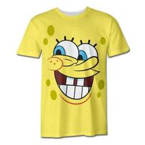 Vasarinis SpongeBob SquarePants Vaidmenų žaidimų Moteriški 3D Spausdinti Laisvalaikio Patogūs Kvėpuojantys Sportiniai Trumpomis Rankovėmis Marškinėliai S