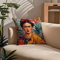 Anime F-Frida K-Kahlo Art Pillow Case Comfort Sofa Bed Silky elegant Invisible zipper Custom Decorative cushion cover 30X30cm