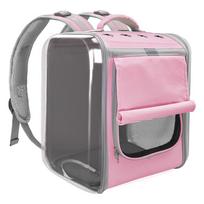 Pet Carrier for Dogs Cat Breathable Dog Backpack Cat Carrier Carrying Bag Portable Dog Outdoor Travel Bag for Yorkie Chihuahua 35x30x40cm rožinė