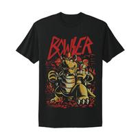 Bowser Slayer Mashup Rock Super Mario NES Nintendo vtg grafinio dizaino marškinėliai unisex marškinėliai S
