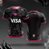 Valorant E-sporto komanda KRU 5-mečio marškinėliai Vyriški ir moteriški trumpomis rankovėmis, apvalia kaklo iškirpte VCT Pro lygos treniruočių apranga S