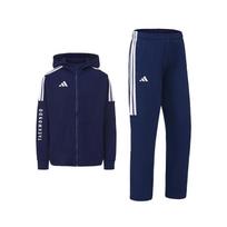 Adidas Taekwondo 3-Stripes Classic Retro Straight Leg Hoodie Cotton Two-Piece Casual Sports Suit Unisex sweatsuit Dark-Blue CLTR02JTK-DBW+TR411TK-NBW S