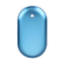 Mini rankų šildytuvas žiemai, nešiojamas USB įkraunamas kišeninis rankų šildytuvas, mobilus maitinimo dvipusis greitas šildymas 5000 mah mėlyna