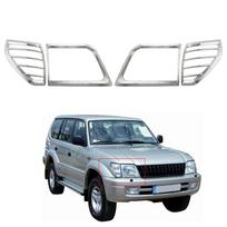Chromuotos priekinių žibintų apdailos juostelės Automobilio aksesuarai Toyota Land Cruiser Prado FJ90 90 3400 1996 1997 1998 1999 2000 2001 2002