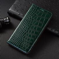 Krokodilo natūralios odos atverčiamas dėklas, skirtas Xiaomi Poco F8 F7 F6 F5 F4 F3 Pro GT, prabangus dėklas su kortelių laikikliais Genuine Leather&Poco F8 Pro juoda