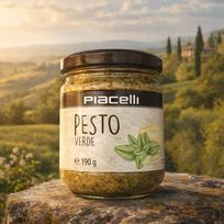 Pesto padažas su baziliku PIACELLI, 190 g
