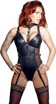 Body Zado – juodas odinis BDSM bodis, L
