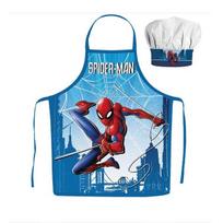 Spiderman Skyline 2 dalių vaikiškos prijuostės ir kepurės rinkinys