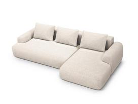 Minkštas kampas su miegojimo funkcija Micadoni Home Calma, Light Beige