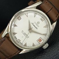 TITONI AIRMASTER TITOFLEX VINTAGE rankinio užvedimo ŠVEICARIŠKAS VYRIŠKAS BALTAS LAIKRODIS a705134-1