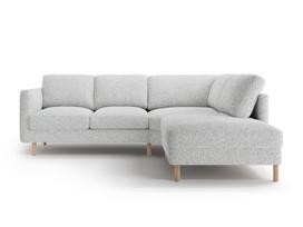L formos minkštas kampas Micadoni Home Eden, Light Grey Melange