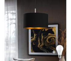 Eglo - LED pakabinamas šviestuvas ant laido TUNJA 1xE27/60W/230V juoda