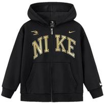 NIKE3BRAND Kids' Full-Zip Fleece Hoodie M juoda