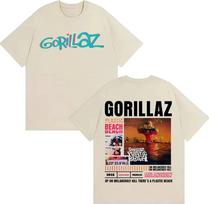 Rock Band Gorillaz Merch T Shirt Men Women Clothing Vintage Fashion Cartoon Tshirts Cotton Casual Oversized T Shirts Streetwear S
