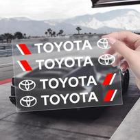 4 vnt./rinkinys Automobilio durų rankenėlių lipdukai Toyota RAV4 Camry Corolla Levin Yaris Reiz Vios Highlander CHR Avalon Automobilių aksesuarai
